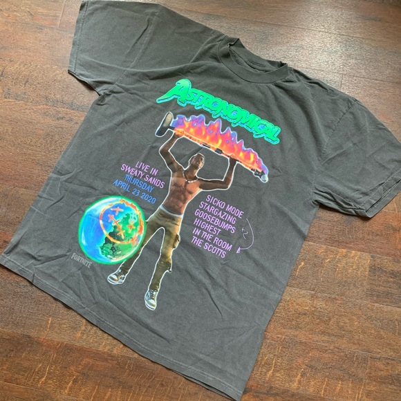 Cactus Jack by Travis Scott Tops - Travis Scott x Fortnite Back Bling T-Shirt